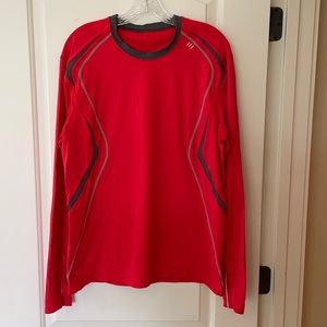 Red long sleeve Lulu lemon shirt
